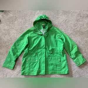 Women’s Lands End Rain Parka; size XL